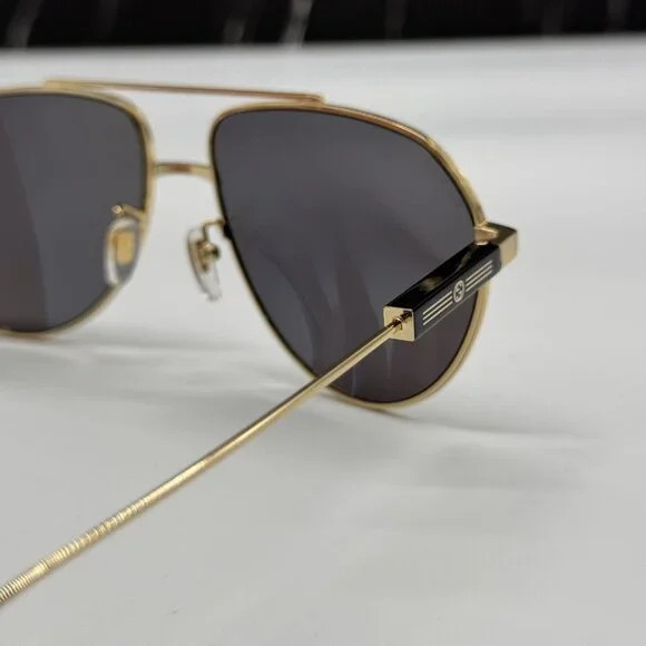 NEW GG1311S 002 AVIATOR UNISEX GOLD SUNGLASSES GUCCI
